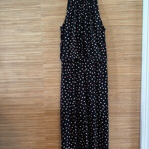 Chic Black and White Polka Dot Jumpsuit